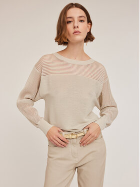 Motivi Motivi Maglione M166W003201N002 Crema Regular Fit