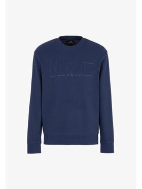 Armani Exchange Armani Exchange Mikina FELPA GIROCOLLO Modrá Regular Fit