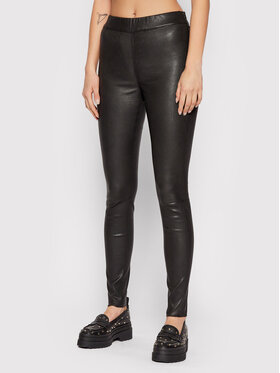 Notes Du Nord Notes Du Nord Nahkpüksid Mio 11260 Must Slim Fit