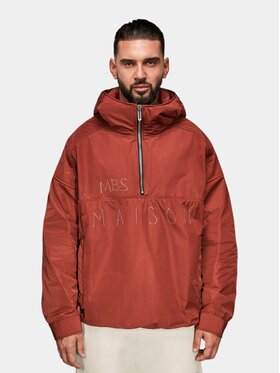 MADE BY SOCIETY MADE BY SOCIETY Kurtka anorak Quiet Street - J17656 Czerwony ciemny Basic Fit