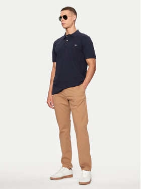 Gant Polo Majica Shield 2220 Mornarsko Modra Slim Fit