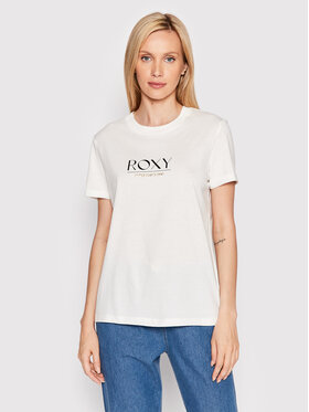 Roxy Roxy T-Shirt Noon Ocean ERJZT05424 Biały Regular Fit