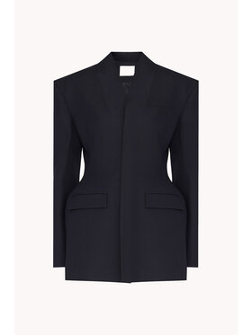 Epuzer Epuzer Marynarka Peplum wool Czarny Standard Fit