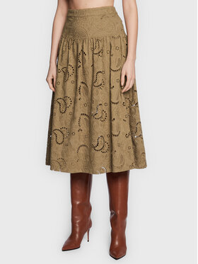 Herskind Herskind Midi szoknya Ingrid 4662831 Barna Regular Fit