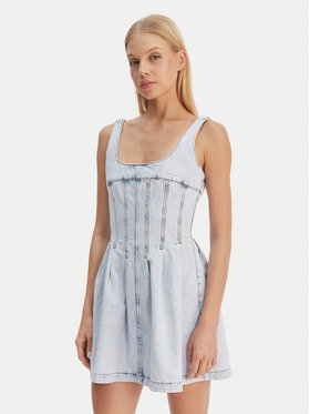 Tommy Jeans Tommy Jeans Rochie de blugi DW0DW22990 Albastru celest Slim Fit