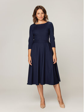 Willsoor Willsoor Sukienka koktajlowa 67340 Granatowy A-Line Fit