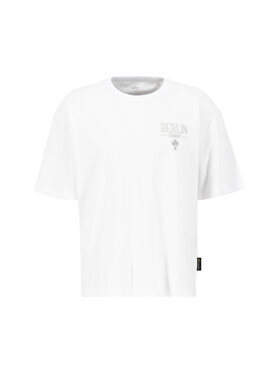 Alpha Industries Alpha Industries T-Shirt Berlin Candy Bomber Back Print T-Shirt Biały Loose Fit