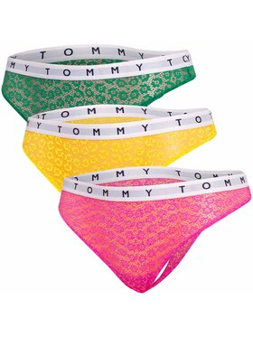 Tommy Hilfiger Tommy Hilfiger Stringi 3P THONG UW0UW02524 Kolorowy