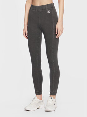 Legginsy Calvin Klein Jeans - Czarne legginsy damskie Calvin Klein