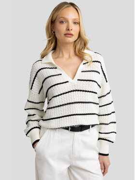 BIG STAR BIG STAR Sweter NESTA_000_160 Biały Classic Fit