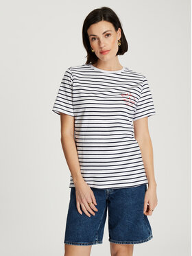 Cross Jeans Cross Jeans T-Shirt 56165-008 Biały Regular Fit