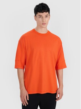 4F 4F T-Shirt 4FRSS25TTSHM2653-70S Πορτοκαλί Oversize