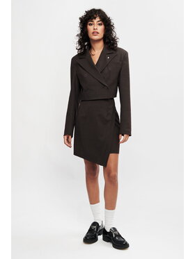 BENU BENU Marynarka Brązowa krótka Brązowy Short Fit