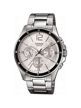 Casio Casio Zegarek MTP-1374PD-7AVEF Srebrny