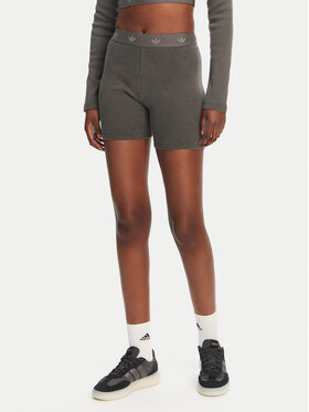 adidas adidas Kolarki Ribbed Booty JC7554 Szary Slim Fit