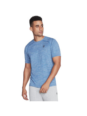 Skechers Skechers T-Shirt Skechers On the Road Tee Niebieski Regular Fit