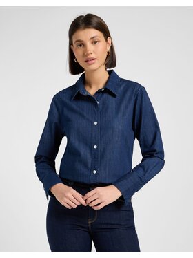 Lee Lee Koszula CLASSIC SHIRT Niebieski Regular Fit