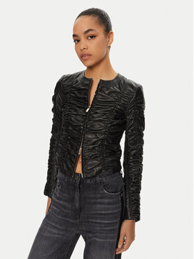 PINKO PINKO Кожено яке Giasone 102993 A1KC Черен Regular Fit