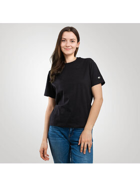 Champion Champion T-Shirt 116733-KK001-NBK_S Czarny Relaxed Fit