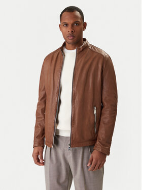Milestone Milestone Кожено яке Oliverio 611099 60770 Кафяв Regular Fit