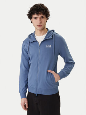 EA7 Emporio Armani EA7 Emporio Armani Džemperis ar kapuci 8NPM33 PJVRZ UB064 Zils Regular Fit