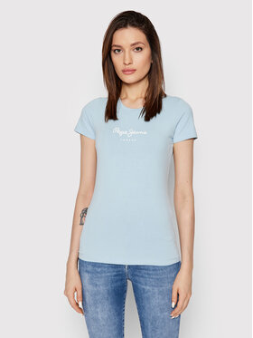 Pepe Jeans Pepe Jeans Póló New Virgina PL505202 Kék Slim Fit