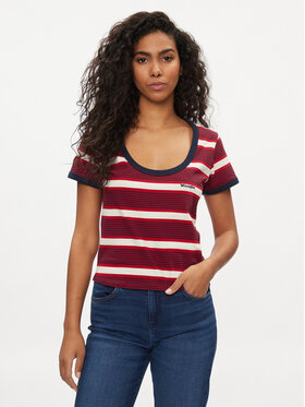 Wrangler Wrangler T-shirt Ringer 112350311 Rosso Slim Fit