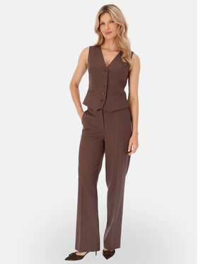 Potis & Verso Potis & Verso Kamizelka Selma Brązowy Regular Fit