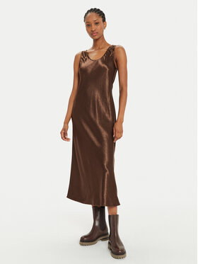 Max Mara Leisure Max Mara Leisure Koktel haljina Talete 2426226028 Smeđa Regular Fit