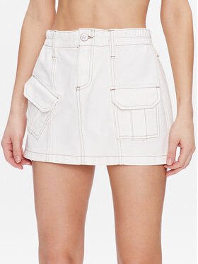 BDG Urban Outfitters BDG Urban Outfitters Mini sijonas BDG Y2K DENIM SKIRT WHITE 76471838 Balta Feminine Fit