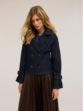 Motivi Motivi Cappotto R409W000133N034 Blu Regular Fit