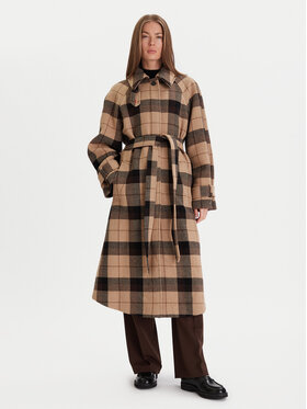 Tommy Hilfiger Tommy Hilfiger Palton de lână WW0WW46870 Bej Relaxed Fit