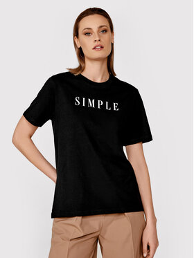 Simple Simple Majica TSD036 Črna Regular Fit