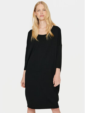 Saint Tropez Saint Tropez Плетена рокля 30512181 Черен Casual Fit