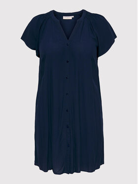 ONLY Carmakoma ONLY Carmakoma Φόρεμα πουκάμισο Kria 15263952 Σκούρο μπλε Regular Fit