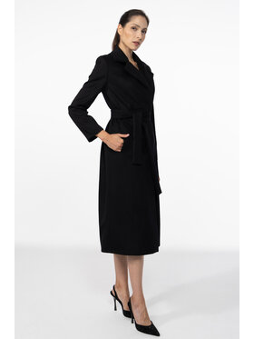 Deni Cler Milano Deni Cler Milano Płaszcz W-DC-8080-C5-J8-90-1 Czarny Regular Fit
