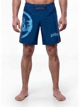 PITBULL PITBULL Szorty sportowe LOGO PALMS Niebieski Regular Fit