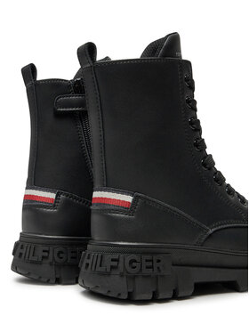 Tommy Hilfiger Pohodni čevlji Lace-Up Bootie T3A5-33600-1351 M Črna