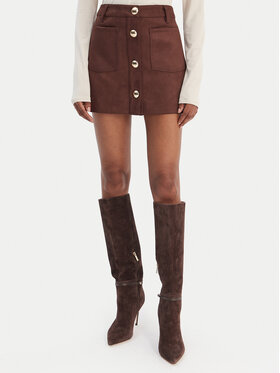Bardot Bardot Φούστα από απομίμηση δέρματος Lorenzo 59673SB1 Καφέ Regular Fit