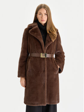 Gaudi Gaudi Кожено палто 521FD39003 Кафяв Regular Fit