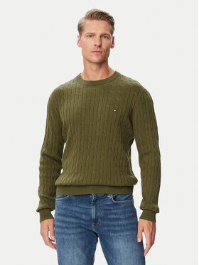 Tommy Hilfiger Tommy Hilfiger Sweter Classic MW0MW33132 Khaki Regular Fit