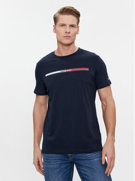 Tommy Jeans Tommy Jeans T-Shirt Tjm Essential Flag Tee DM0DM13509 Granatowy Regular Fit
