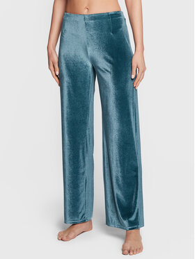 Etam Etam Spodnie piżamowe Velvety 6537259 Zielony Relaxed Fit