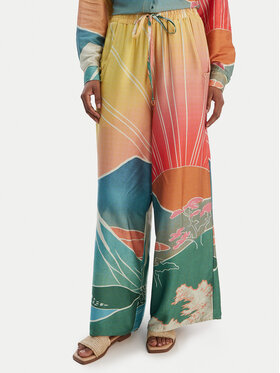 Maaji Maaji Pantaloni din material Sakura Scenery Ophelia PT1836CPA007 Galben Relaxed Fit