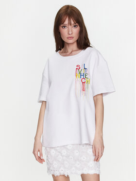 Silvian Heach Silvian Heach T-Shirt GPP23037FE Bílá Relaxed Fit