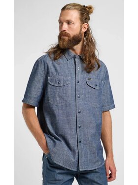 Lee Lee Koszula 101 SS Worker Shirt Niebieski Relaxed Fit