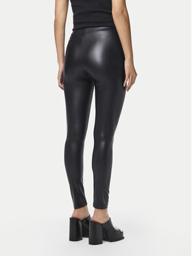 Pieces Leggings Shiny 17118562 Crna Slim Fit