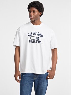 Guess Jeans Guess Jeans T-Shirt 177391 Bílá Classic Fit