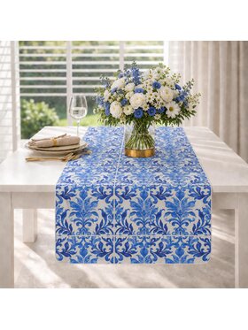 Roseberry Home Roseberry Home Bieżnik dwustronny Majolica Blue & Dandy Blue Niebieski