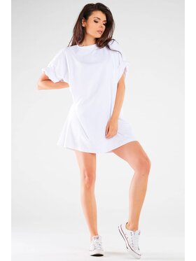 Infinite You Infinite You Sukienka M255 Biały Basic Fit